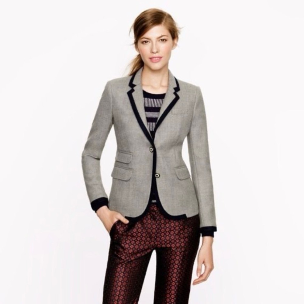 NWOT J.Crew Schoolboy Wool Blazer Size 00 XXS Gold Button Preppy Career Jacket